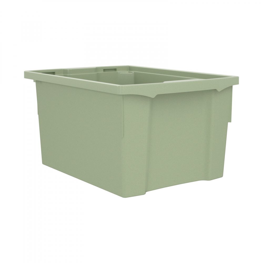 Betzold Cutie de depozitare stivuibila pentru scoala si gradinita marimea L verde pastel