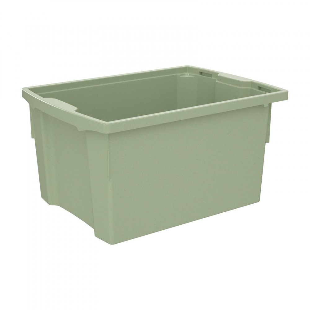 Betzold Cutie de depozitare stivuibila pentru scoala si gradinita marimea L verde pastel