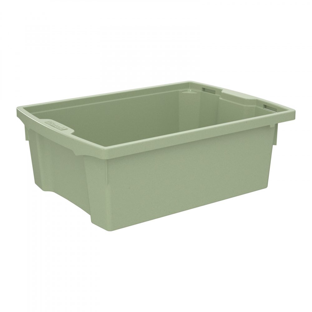 Betzold Cutie de depozitare stivuibila pentru scoala si gradinita marimea M verde pastel