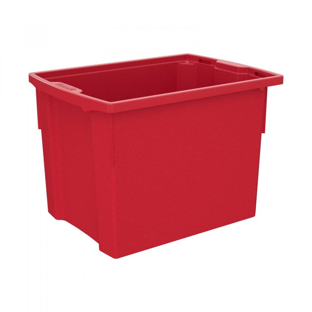 Betzold Cutie de depozitare stivuibila pentru scoala si gradinita marimea XL rosu