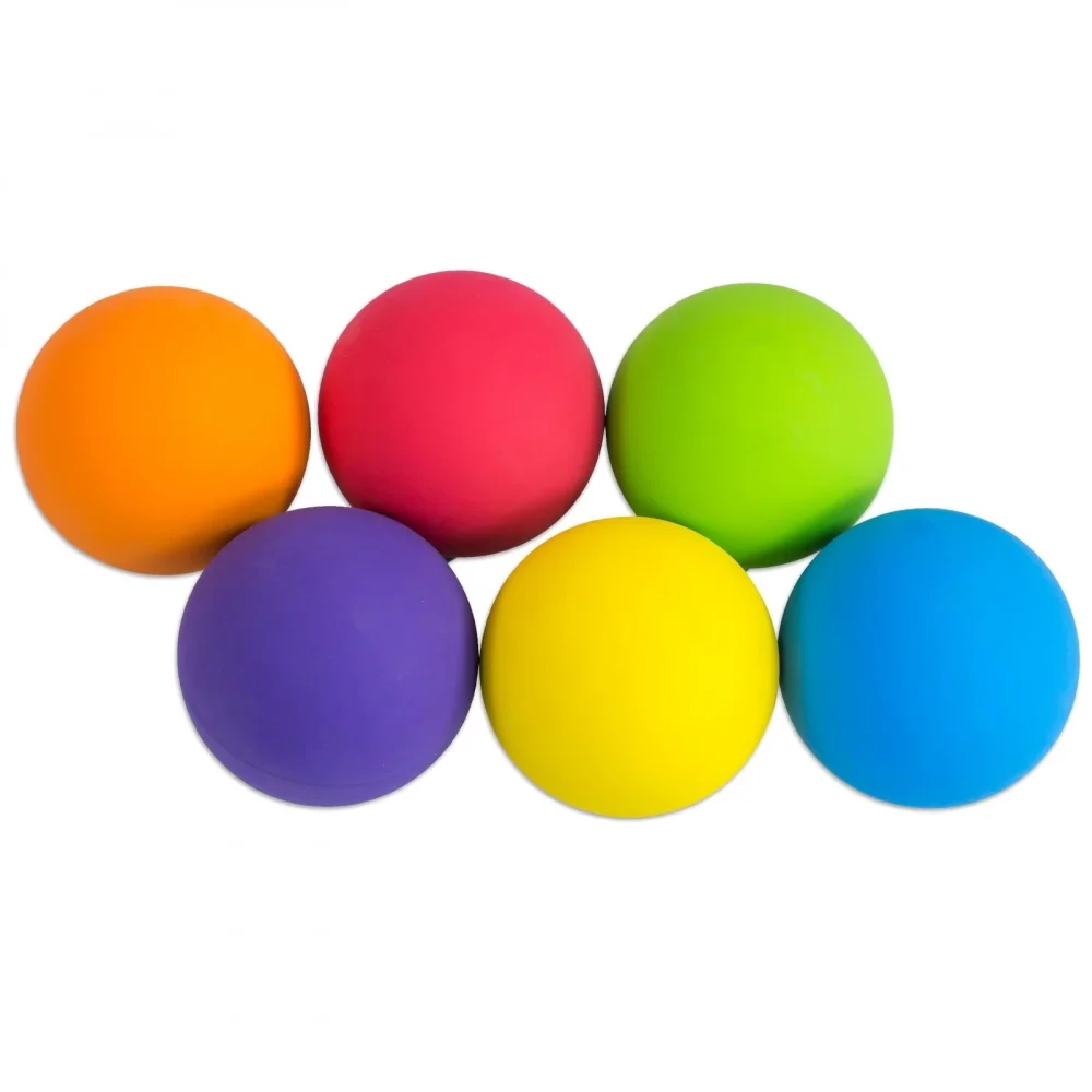 Betzold Set 6 mingi din cauciuc multicolore pentru copii diametru 6 cm