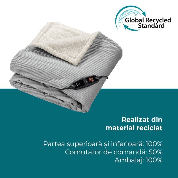 BEURER Patura electrica gri deschis Green Planet HD 81