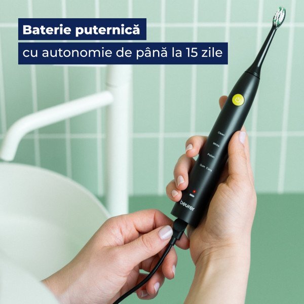 BEURER Periuta de dinti electrica sonica Jet Black Green Planet SC30