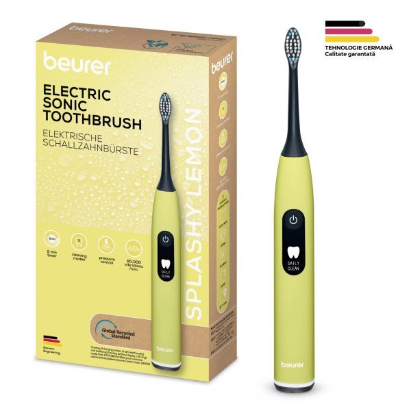 BEURER Periuta de dinti electrica sonica Splashy Lemon Green Planet SC50