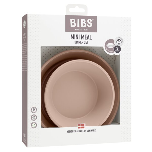 BIBS Farfurie si bol pentru diversificare si hranire blush