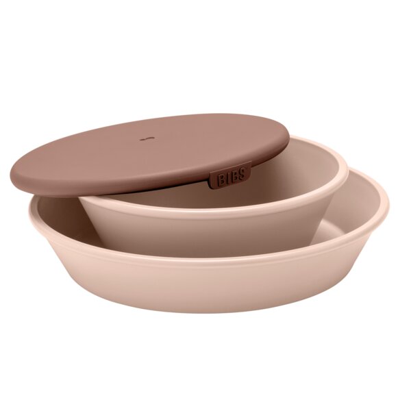 BIBS Farfurie si bol pentru diversificare si hranire blush