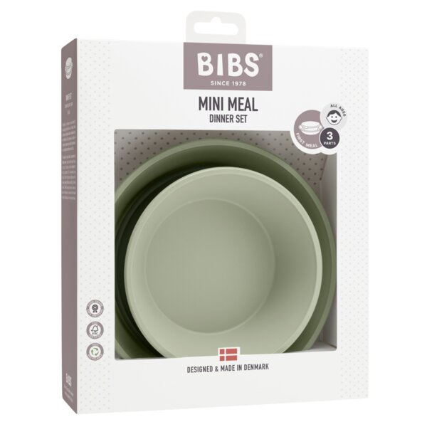 BIBS Farfurie si bol pentru diversificare si hranire sage