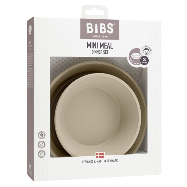 BIBS Farfurie si bol pentru diversificare si hranire vanilla
