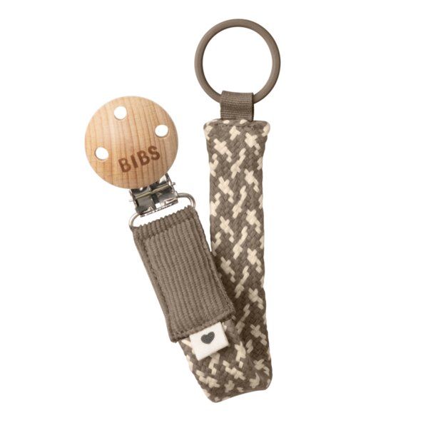 BIBS Lantisor clip pentru suzeta Dark Oak-Vanilla