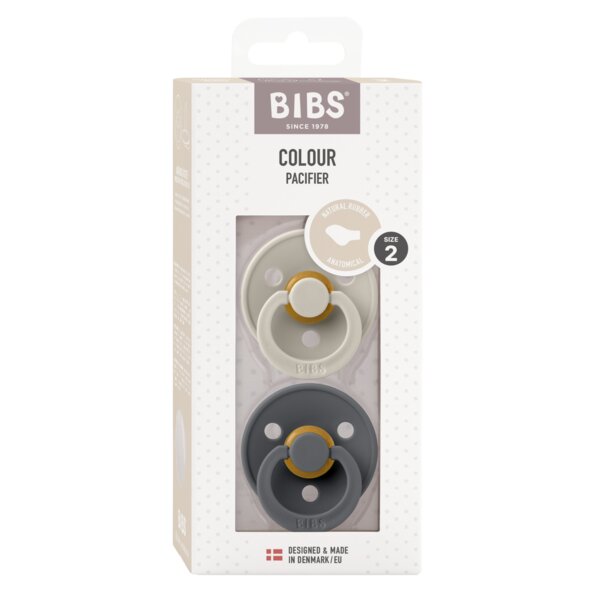 BIBS Set 2 suzete Colour Latex tetina anatomica 6 luni + SandIron