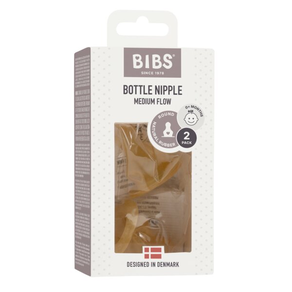 BIBS Set 2 tetine pentru biberon cu flux mediu