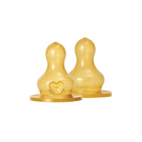 BIBS Set 2 tetine pentru biberon Latex flux mediu
