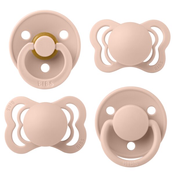 BIBS Set 4 suzete Try-it collection 0 luni + Blush
