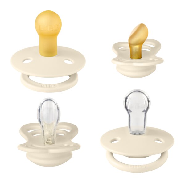 BIBS Set 4 suzete Try-it collection 0 luni + Ivory