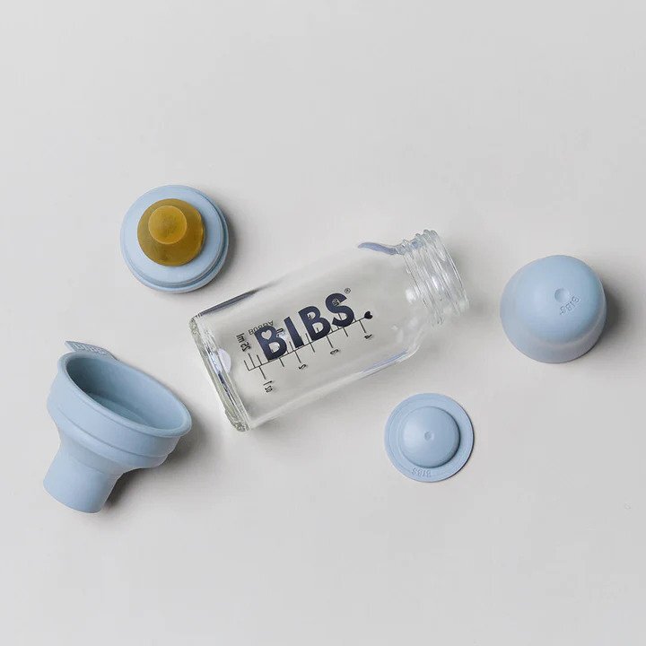 BIBS Set complet biberon din sticla anticolici 110 ml Ivory