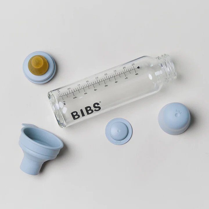 BIBS Set complet biberon din sticla anticolici 225 ml Ivory