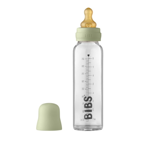 BIBS Set complet biberon din sticla anticolici 225 ml Sage