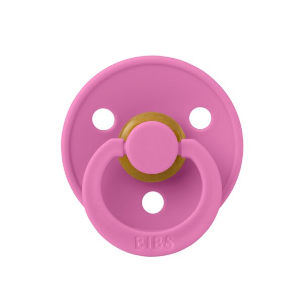 BIBS Suzeta Colour Latex tetina rotunda 0 luni + Bubblegum