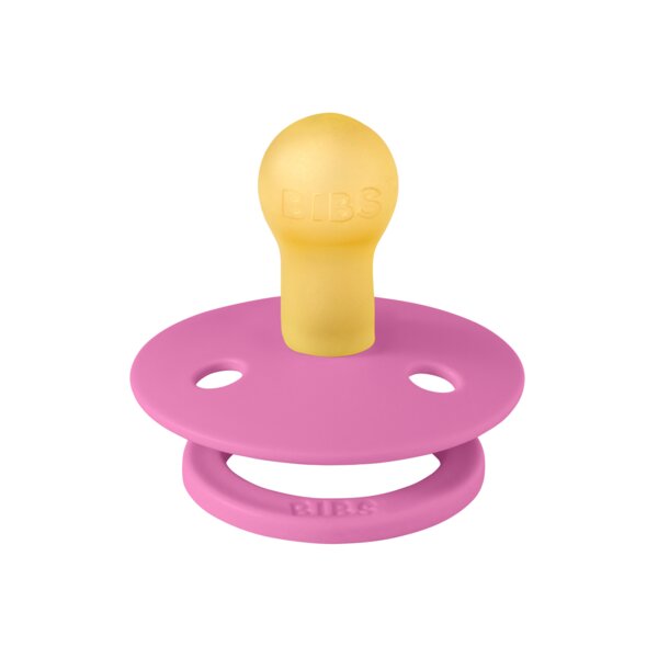 BIBS Suzeta Colour Latex tetina rotunda 0 luni + Bubblegum
