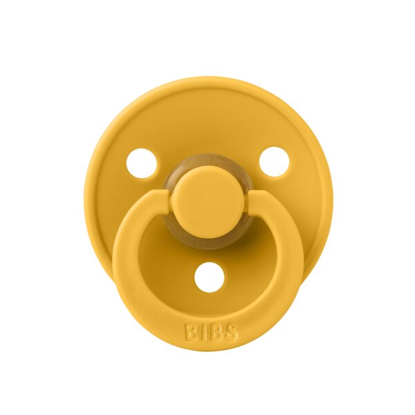 BIBS Suzeta Colour Latex tetina rotunda 0 luni + Honey Bee