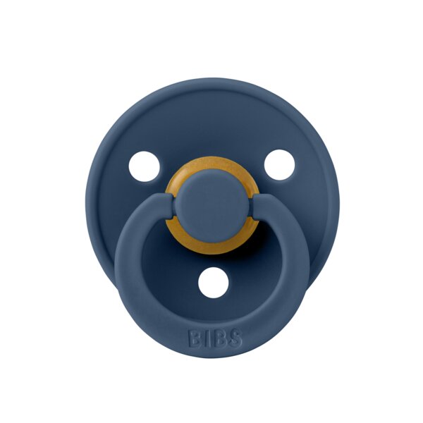 BIBS Suzeta Colour Latex tetina rotunda 0 luni+ Steel Blue