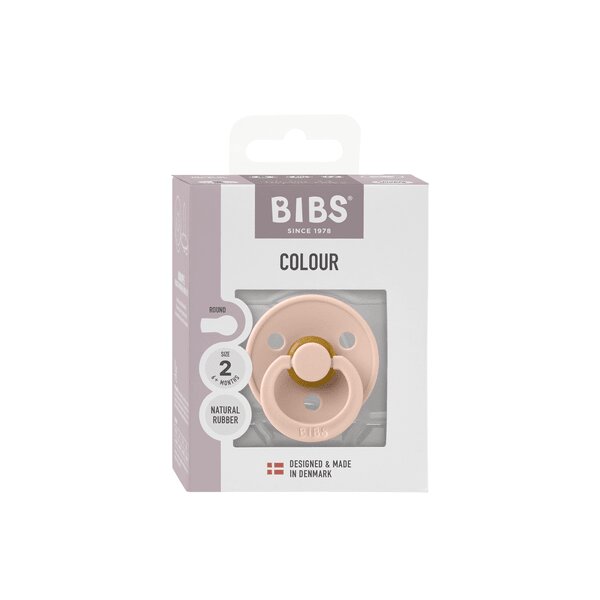 BIBS Suzeta Colour Latex tetina rotunda 6+ luni Blush
