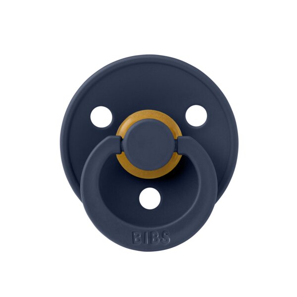 BIBS Suzeta Colour Latex tetina rotunda 6 luni+ Deep Space