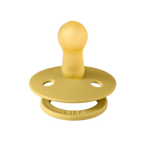 BIBS Suzeta Colour Latex tetina rotunda 6 luni + Mustard