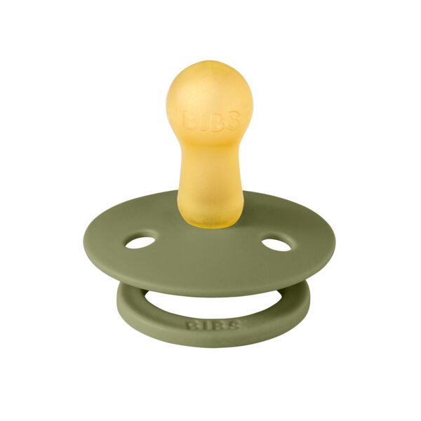 BIBS Suzeta Colour Latex tetina rotunda 6 luni + Olive