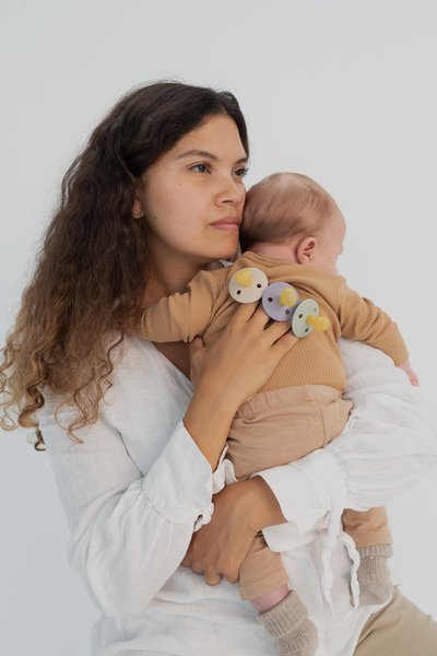BIBS Suzeta Colour Latex tetina simetrica 0 luni + Woodchuck