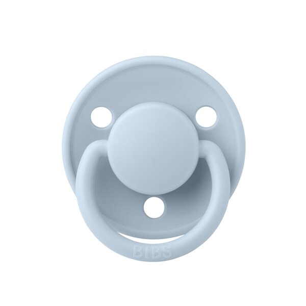 BIBS Suzeta de lux silicon tetina rotunda marime universala 0-3 ani Baby Blue