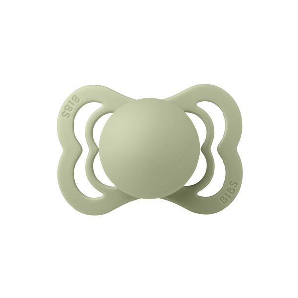 BIBS Suzeta Supreme Latex tetina simetrica 0 luni+ Sage