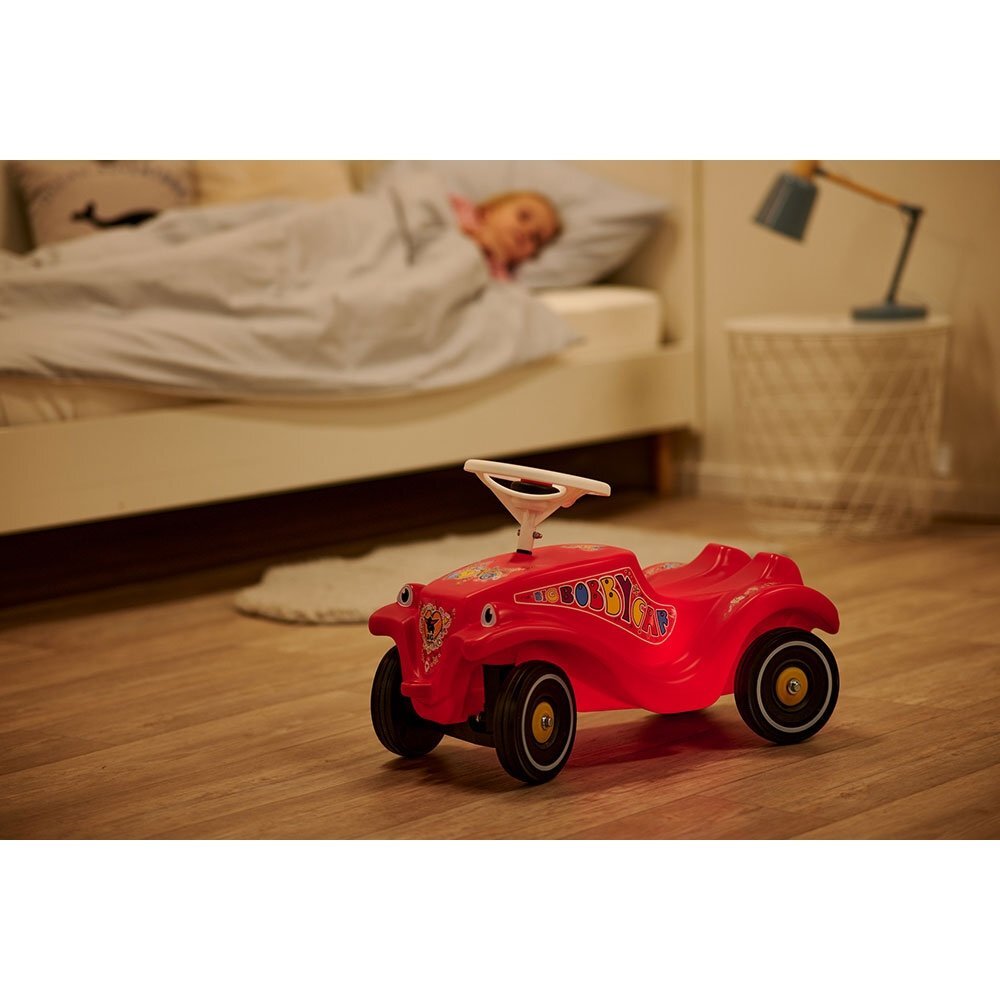 BIG Masinuta copii fara pedale Bobby Car Classic Lumi cu functie de iluminare roti robuste volan cu claxon sistem de cuplaj a unei remorci in fata si in spate de la 1 an pana la 50 kg