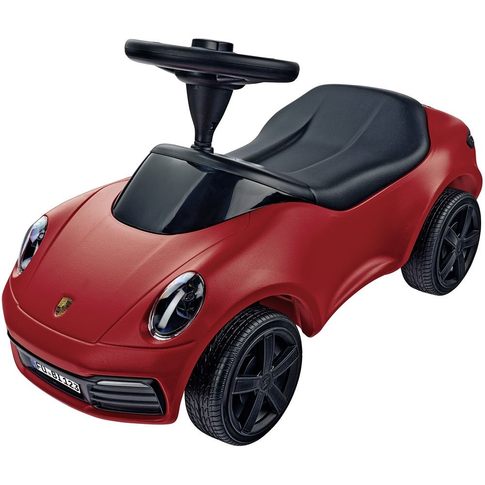 BIG Masinuta pentru copii fara pedale Baby Porsche 911 roti din cauciuc silentios volan sport cu claxon si emblema originala Porsche scaun ergonomic de la 15 ani pana la greutatea maxima de 50 kg