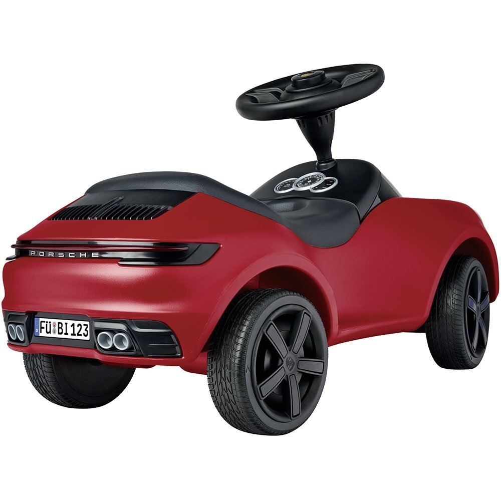 BIG Masinuta pentru copii fara pedale Baby Porsche 911 roti din cauciuc silentios volan sport cu claxon si emblema originala Porsche scaun ergonomic de la 15 ani pana la greutatea maxima de 50 kg