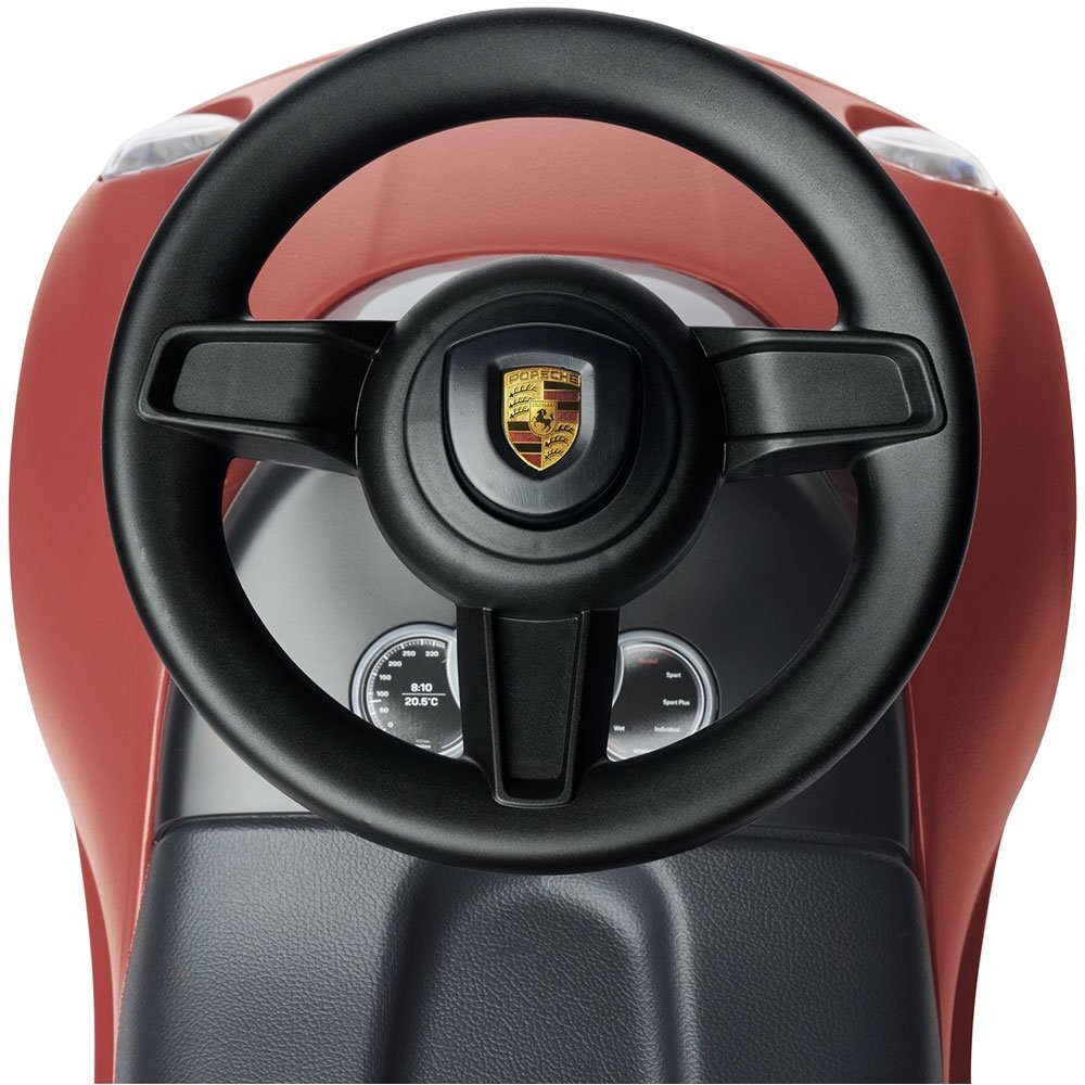 BIG Masinuta pentru copii fara pedale Baby Porsche 911 roti din cauciuc silentios volan sport cu claxon si emblema originala Porsche scaun ergonomic de la 15 ani pana la greutatea maxima de 50 kg