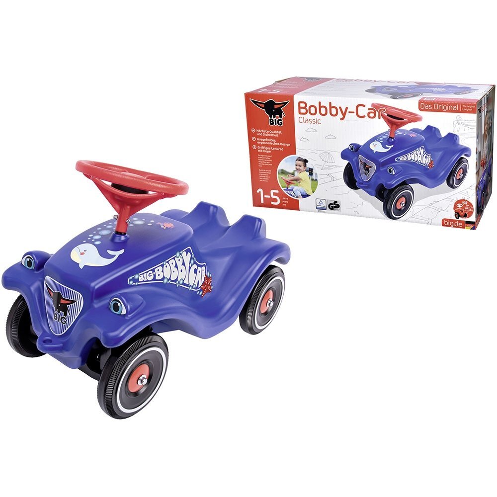BIG Masinuta pentru copii fara pedale Bobby Car Classic Ocean de la 1-5 ani sistem de cuplaj a unei remorci in fata si in spatesezut ergonomicgreutate maxima admisa 50 kg