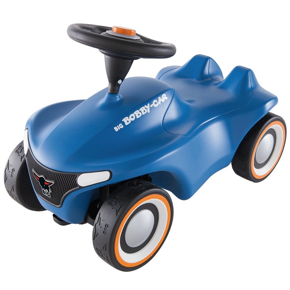 BIG Masinuta pentru copii fara pedale Bobby Car Neo Blue roti din cauciuc silentios potrivita copiilor cu varsta peste 1 an cu greutatea pana la 50 kg