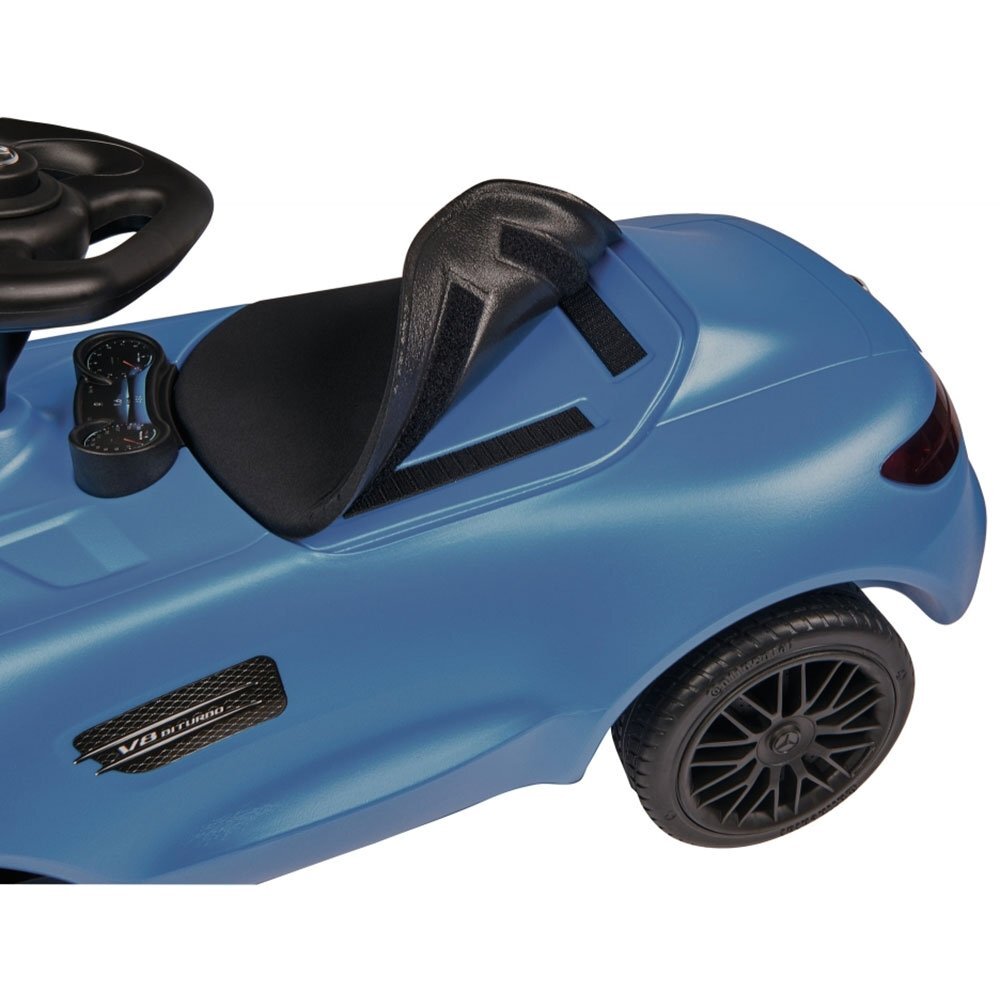 BIG Masinuta pentru copii fara pedale Bobby Mercedes Benz AMG GT blue Roti cu roti robuste potrivita copiilor cu varsta peste 1 an cu greutatea pana la 35 kg