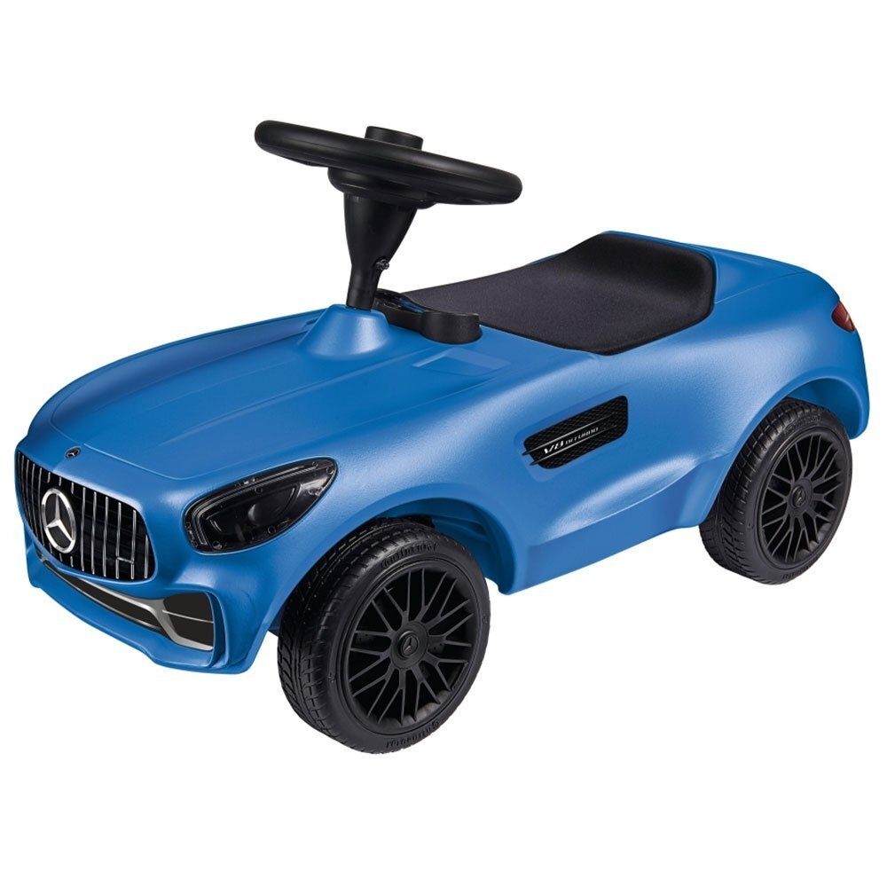 BIG Masinuta pentru copii fara pedale Bobby Mercedes Benz AMG GT blue Roti cu roti robuste potrivita copiilor cu varsta peste 1 an cu greutatea pana la 35 kg