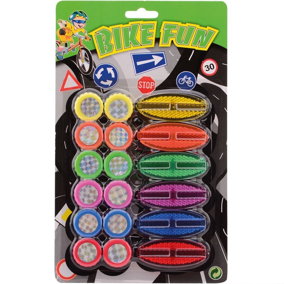 Bike Fun Set 18 elemente reflectorizante pentru bicicleta