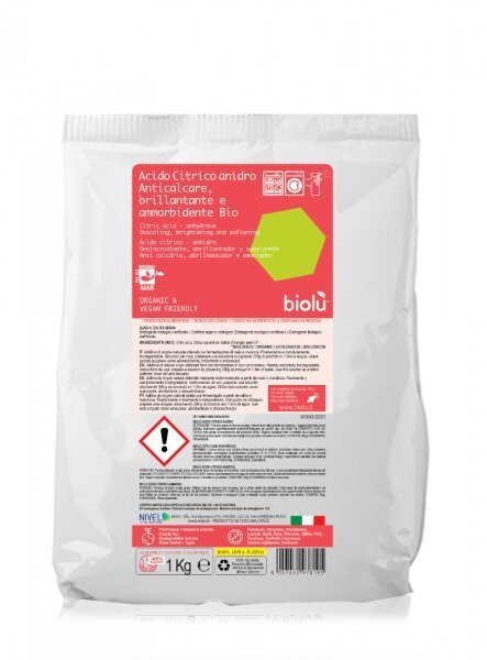Biolu Acid citric ecologic pentru rufe 1kg punga