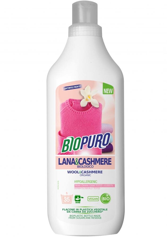 Biopuro Detergent hipoalergen pentru lana matase si casmir bio 1 L