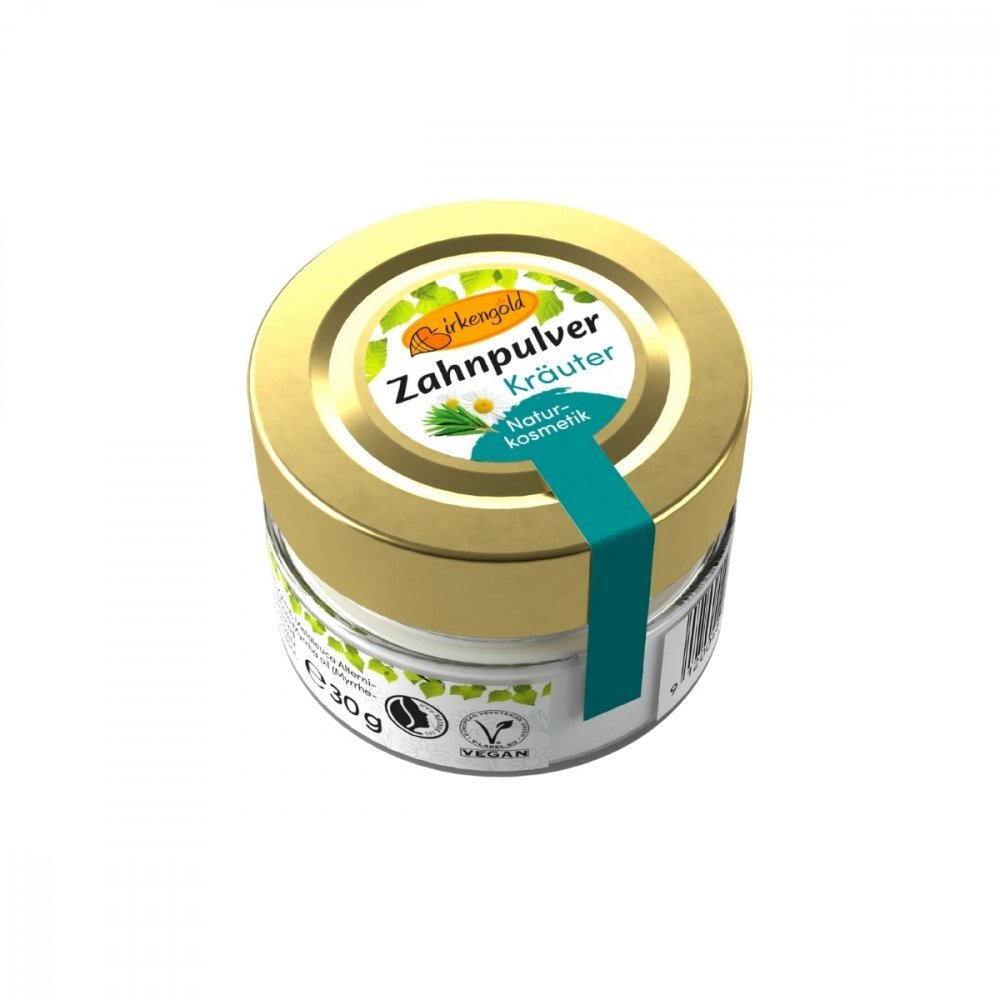 Birkengold Pasta de dinti pudra cu musetel fara fluor 30g