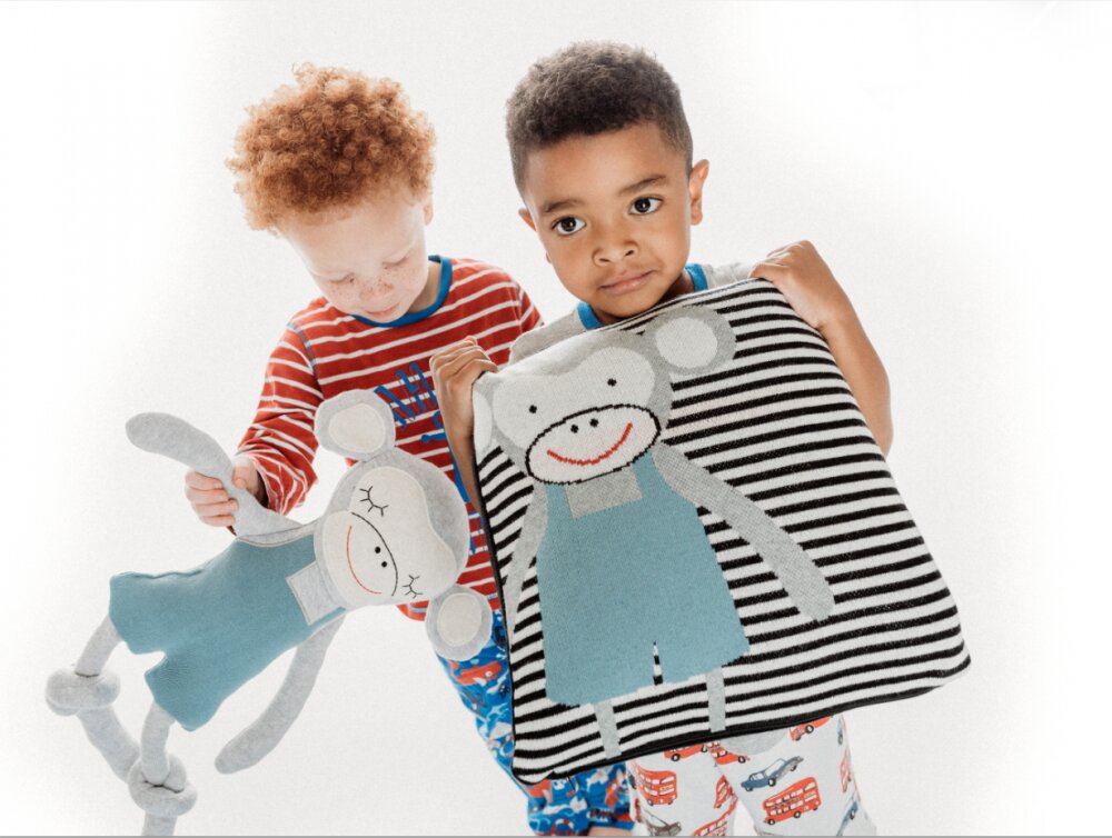 Bizzi Growin Perna decor bumbac Cheeky Monkey
