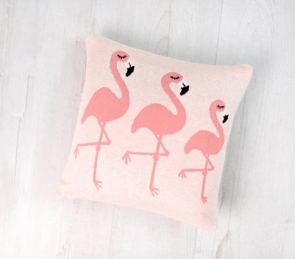 Bizzi Growin Perna decor bumbac Flamingo Roz