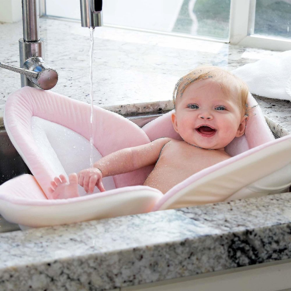 BloomingBath Cadita de plus si salteluta de joaca Lotus Roz