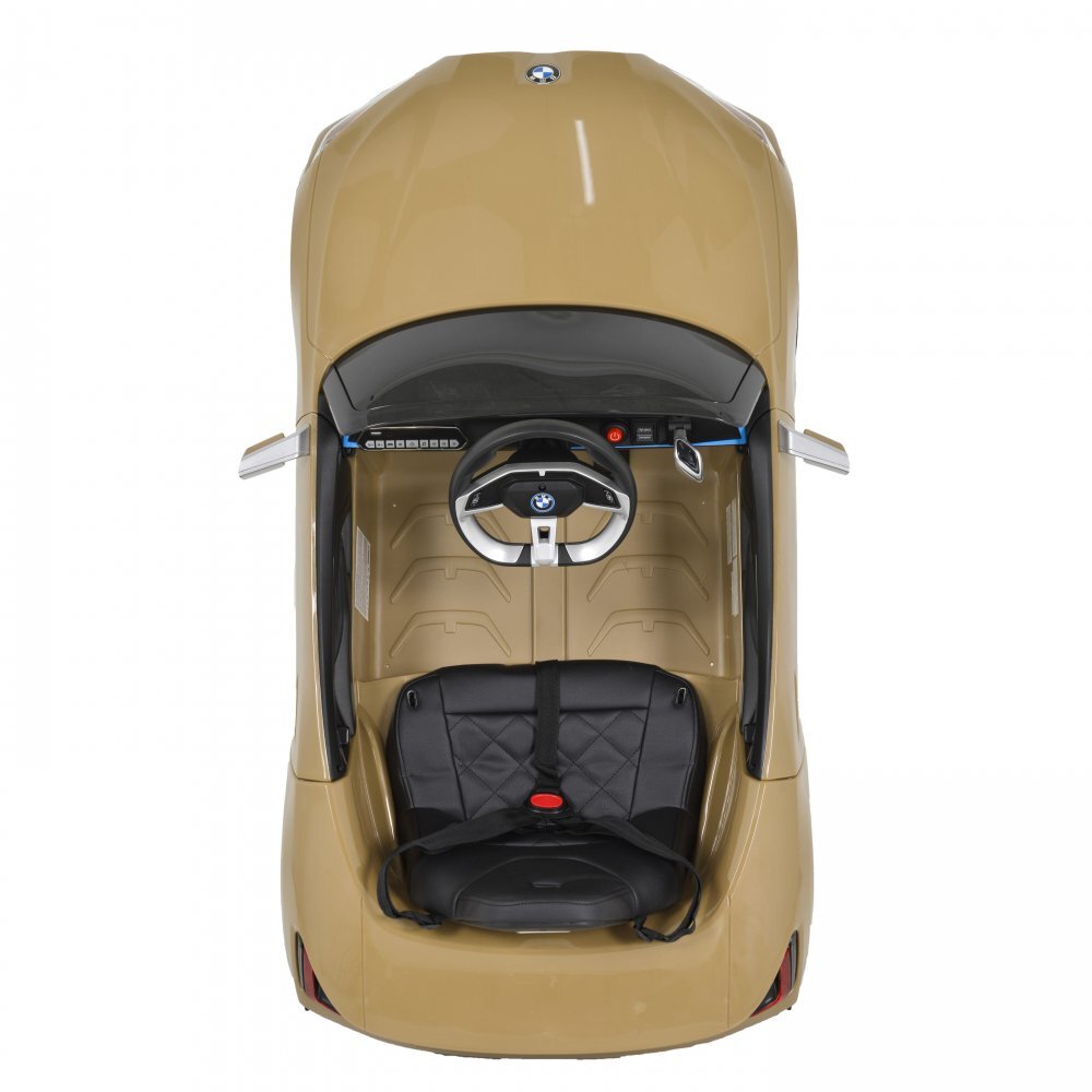 BMW Masinuta electrica pentru copii I4 Champaign 12V 70W cu echipare premium deschidere usi si licenta panou audio roti din spuma Eva pornire la buton scaun piele si telecomanda