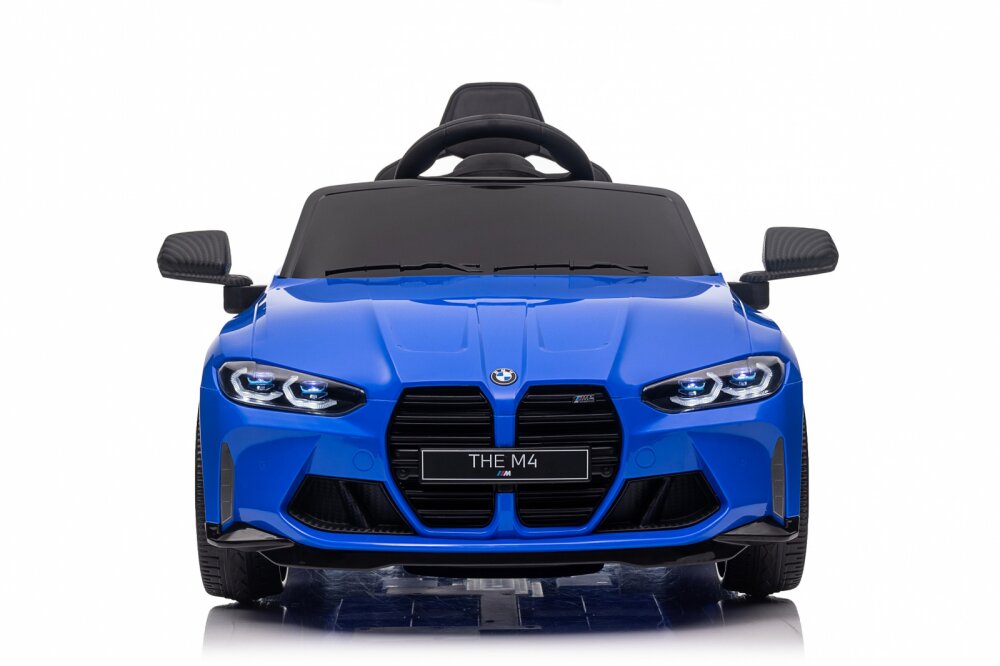 BMW Masinuta electrica pentru copii M4 Albastru cu telecomanda 110x70x50 cm varsta 1-5 ani roti EVA scaun din piele ECO putere 90W