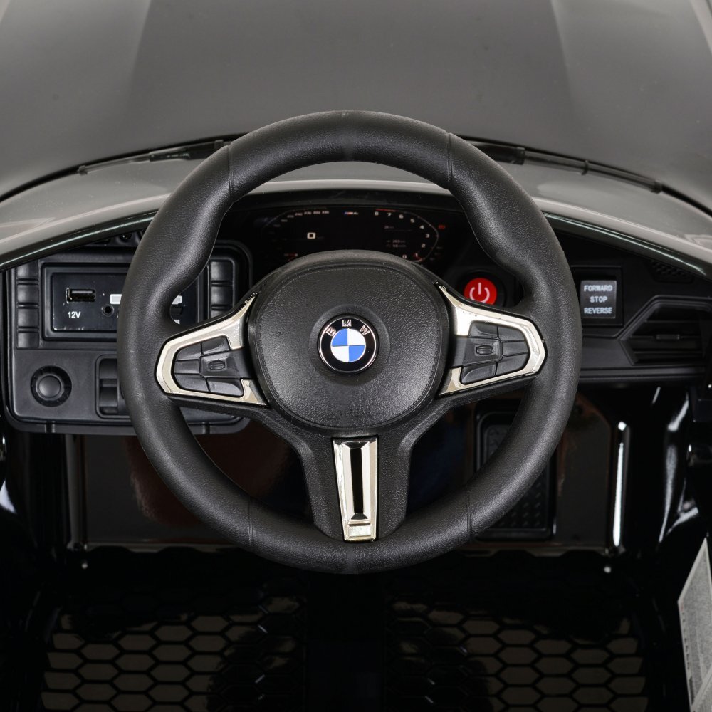 BMW Masinuta electrica pentru copii M4 Painted Black 12V 90W cu echipare premium deschidere usi si licenta panou audio roti din spuma Eva pornire la buton lumini si telecomanda